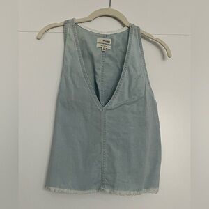 Aritiza Wilfred Free Denim Un-Hemmed Top